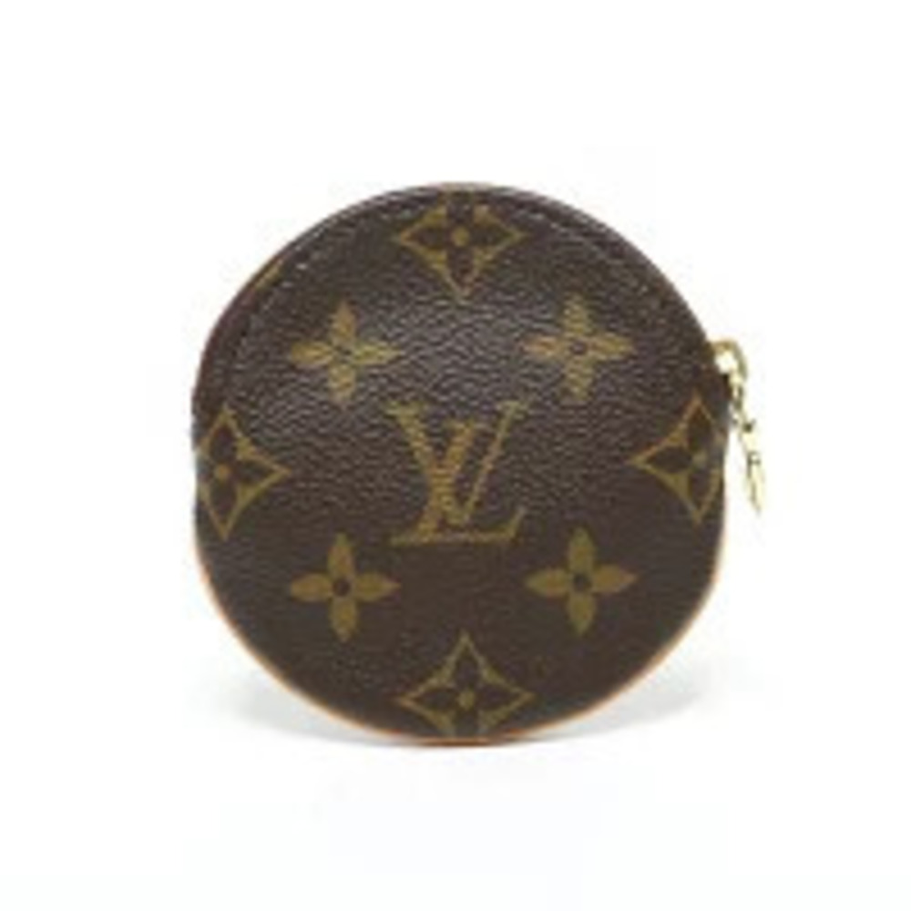 Louis Vuitton Porte Monnaie Rond Monogram coin case Wallet Brown